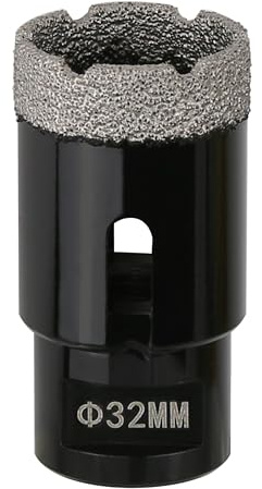 Vearter 32mm Dry Diamond Core Drill Bit, M14 Thread Connection Vacuum Brazed Masonry Hole Saw, Hollow Hole Cutter for Tile, Marble, Granite, Porcelain, Concrete and Quartz Stone