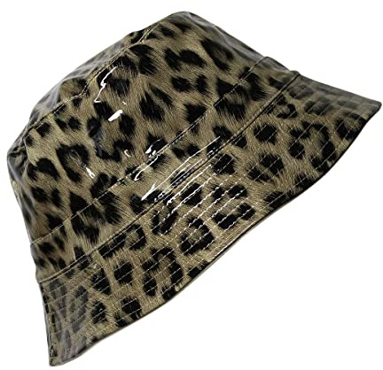 Chapeau-tendance Bob de pluie panthére Vynile