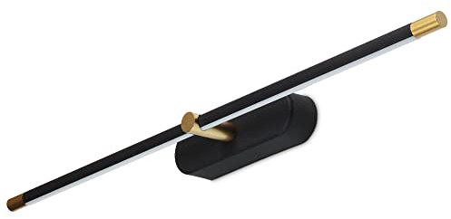 Kwazar Luminaire LED Wandlampe Spiegellampe 12W IP20 Bilderlampe Schminklicht schwarz gold 64 cm Lampe SONIA
