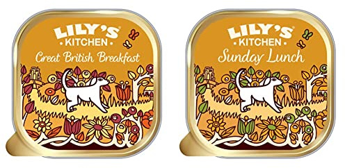 Lily's Kitchen Adult Great British Breakfast Wet Dog Food (10 x 150 g) & Adult Sunday Lunch Wet Dog Food (10 x 150 g)
