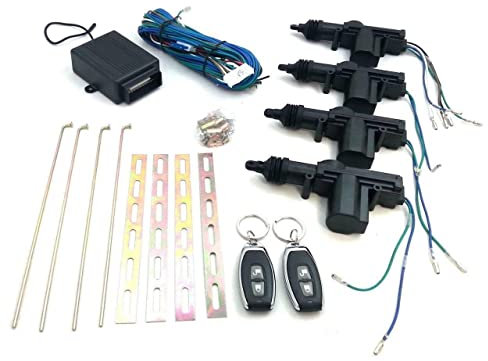 Kit de Verrouillage Centralisé Universel pour Voiture 12V Système d'Entrée sans Clé à Télécommande Fermeture à Distance 2/4 Portes
