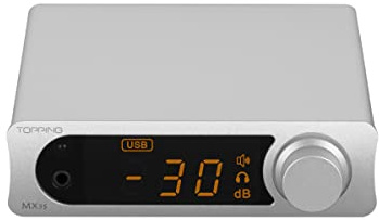Topping MX3s Amplificateur 62W x 2 amplificateur de Puissance de Classe D Sortie subwoofer 700mW x 2 amplificateur pour Casque 24-bit/192kHz AKM USB C DAC Support Bluetooth