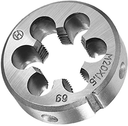 QUARKZMAN Matrice Rotonda Metrica M20x1,5 Destra Macchina Filetto Esterne | per Elaborazione o Riparazione Filettature, per Filettatura, Destra Mano Filettatura