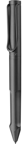 Lamy Safari Twin Pen - EMR Digitales Schreibwerkzeug, klassisches Design, Dual Tip Stylus Pen für Touchscreen und Papier, kabellos und batteriefrei - Alles Schwarz Stift mit Stylus-Spitze