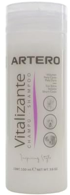 Artero Vitalizante. Champú para Perros Que requieran Volumen, para Pieles sensibles o Lavados frecuentes. Contiene Ingredientes Naturales. Ideal para Caniches o Terriers. (100 ml)