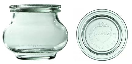 Weck Deco 220 ml 12-teiliges Glas mit Deckel | Zum Konservieren von Konserven, Säften, luftdichtes Aufbewahren von trockenen Zutaten