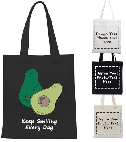 Stoffbeutel Personalisierte Tasche mit Foto/Text Baumwolltasche Jutetasche Personalisiert Jutebeutel Bedruckt Stofftasche Personalisierte Geschenke für Frauen