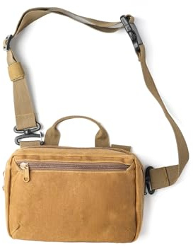 Sayram SS1 EDC Sling Bag, EDC Crossbody Bag Rucksack aus gewachstem Canvas, Tactical Umhängetasche Bauchtasche Herren, EDC Schultertasche zum Reisen und Wandern