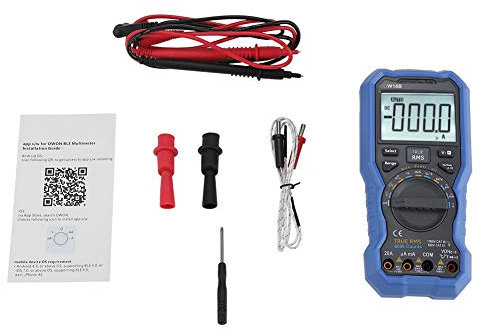 1 ensemble multimètre numérique Bluetooth OW18B, multimètre avec enregistreur de données et thermomètre, kit multimètre numérique Bluetooth pour des mesures précises et