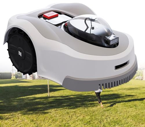WEIMILOR Robot Lawn Mower Perimeter Wire Frees Robotic for Small Yards up to 1000 Square feet Optical Navigation Automatic Obstacle Avoidance Low Noise Spot Cut and No Go Function,3000㎡