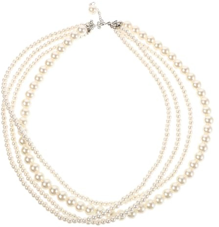 DEARMAMY Halskette für Damen Halskette mit Mehrlagigem Design Modeschmuck für Die Schlüsselbeinkette