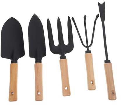 Toddmomy 5pièces Lot de Pelles pour Jardinage Râteaux Et Outils Pratiques pour Extérieur Et Plantation De Légumes