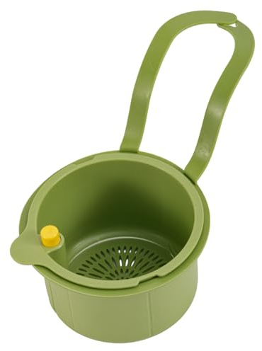 Cestino Drenaggio Sospeso Rubinetto, Filtro Lavello Cucina per Rifiuti Alimentari Cestello Filtrante Sospeso Contenitore per Lavello Uso in Cucina (Verde)