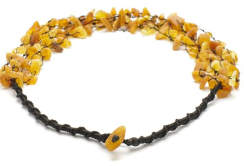 Collier d'ambre brut de la Baltique pour femme - Collier de perles naturelles faites à la main - Bijou en pierre véritable - Cadeau pour les femmes et les mères - Baltic Secret, 50 CM, Gemme, Ambre