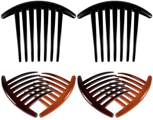 Cabilock 6 Stück Zähne Kunststoff Steckkamm für Damen Sanftes Haarschmuck Zubehör Französischer Seitenkamm für Mittellanges bis Langes Haar Glatte Oberfläche Praktisches Haarstyling tool
