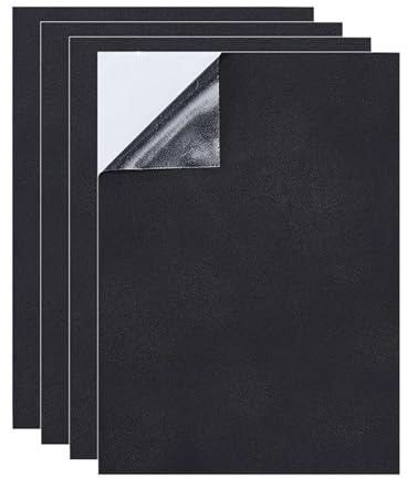 WJnflQN Lot de 4 films de protection de sol en mousse noire - Pour meubles, bricolage, haut-parleurs, armoires électriques, artisanat