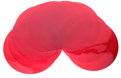 UTHCLO 10 Pezzi Pellicole Autoadesive per Illuminazione Ambientale 10 Pezzi, Filtri Gel per Luce Calda e Correttiva, Diffusori Rotondi in Plastica, Modificate Luce per Lampade LED in Casa