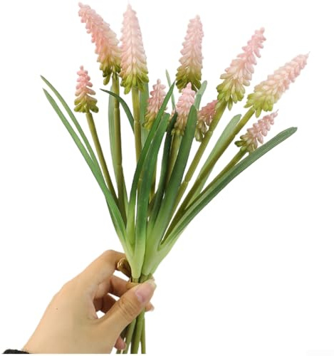 Hyazinthe Künstliches Blumenarrangement für Zuhause für Hochzeit und Außendekoration mit realistischer Textur und Kunststoffkonstruktion (Rosa)