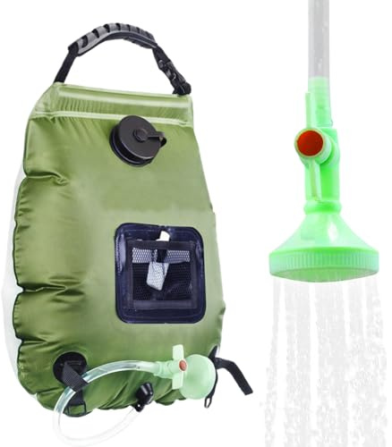 Portable Shower for Camping 5 Gallon/20L Removable Solar Bath Tool with | Portable Camping Shower for Outdoor Indoor Home Traveling Cabin Field Glamping Balcony Deck Park