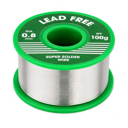 ZVKACT Stagno Per Saldare 60/40 Con Flussante 1 Rotolo 0,8 Mm Argento, 20 G Riparazione Elettronica Fai Da Te