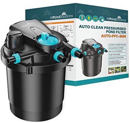 allpondsolutions Pressurised Koi Fish Pond Filter with UV Steriliser – All in one UV Pond Filter System - Easy to Clean & Maintain - for Outdoor Ponds Up to 5000 litres - AUTO-PFC-5000