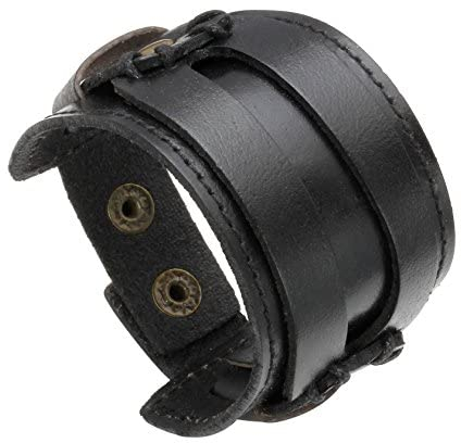 MILAKOO Leder Wickelarmband Unisex verstellbares Band Stulpearmband für Kinder, Jungen, Mädchen, Frauen, Männer