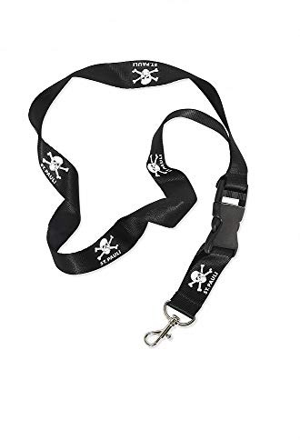 FC St. Pauli Schlüsselband Totenkopf Lanyard, Bagdeholder - plus Aufkleber Fans gegen Rechts