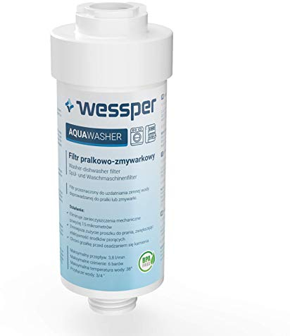 Wessper Filtre anti-calcaire pour Machine à laver Lave-vaisselle filtre à eau (1 pièce)