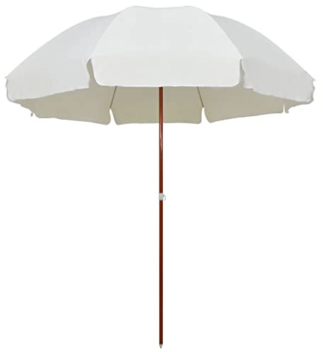 vidaXL Sonnenschirm mit Stahlmast Ampelschirm Gartenschirm Marktschirm Balkonschirm Terrassenschirm Strandschirm Schirm 300cm Sand