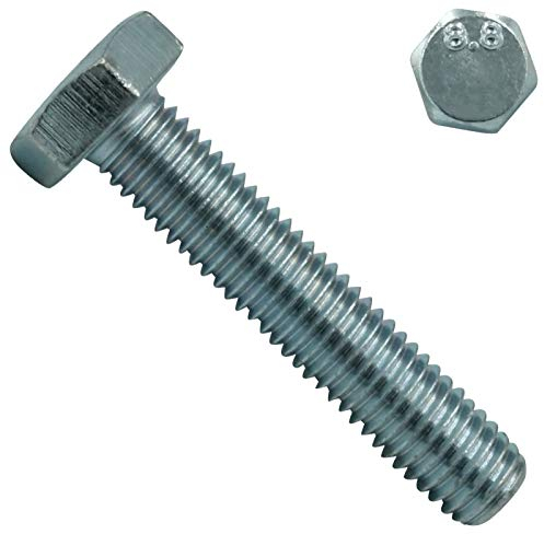 Sechskantschrauben mit Vollgewinde 8.8 - M10x120 mm - 25 Stück - DIN 933 / ISO 4017 - Stahl galv. verzinkt - SC933