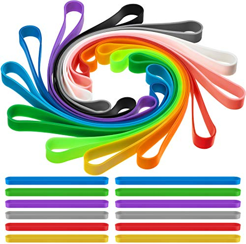 Zonon 30 Stück Silikon Gummibänder Planer Bunte Verpackung Gummibändern für Taschen Verpackungen Notizbuch Übung im Freien, Hitze Kalt Uv Beständig