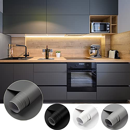 Cahomo PVC Selbstklebende Klebefolie, 60 * 550cm Matt verdickte Küchenschrank Aufkleber Möbelfolie Wasserdicht Dekofolie Tapete Vinylfolie für Möbel Schrank Tische Wände Folie Tapete
