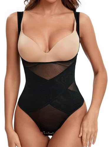 SLIMBELLE Body Contenitivo Modellante Seamless Bodysuit Donna Sexy Shapewear Shaper Coscia Bustino Body Snellente Shaper
