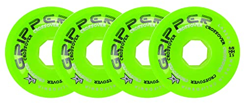 Labeda Roller Hockey Wheels Gripper Crossover X-Soft 74A Green 68mm - Set of 4