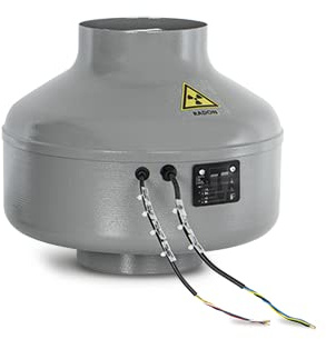 VORTICE CA-RM 125 ES - Estrattore per Mitigazione di Gas Radon Installabile in Ambienti Interni ed Esterni, Aspiratore Radon a Basso Consumo Energetico, Previene la Dispersione di Gas Radioattivo