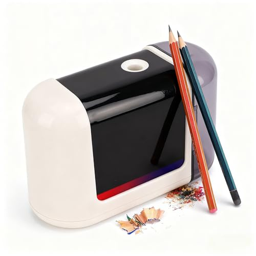 Elektrisk pennvässare, säker automatisk avstängning Batteridriven övre spiralcirkelpennvässare för kontor/hem/skola/present/ritning