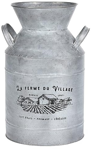 SUNNYDAYS GARDEN & METAL LA FERME DU VILLAGE POT A LAIT DECORE DIAM 22CM X H37CM