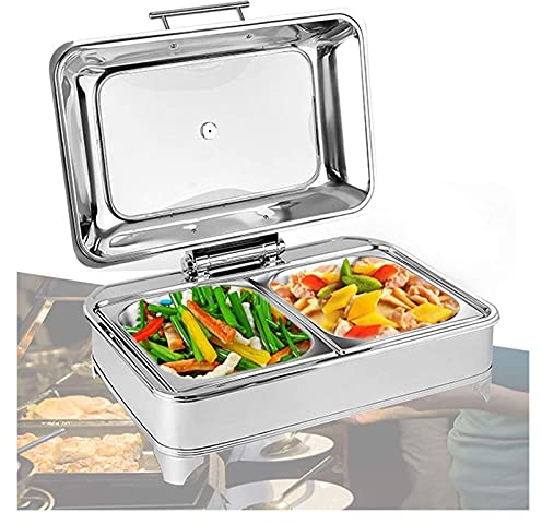 Stainless Steel Chafing Dish Chafing Dish, Food Warmers For Parties, 9L Commercial Buffet Servers And Warmers Chafing Dishes With Lids For Buffet Wedding Or Part - Keep Food Warm, 400W (Size : 1/3 SI