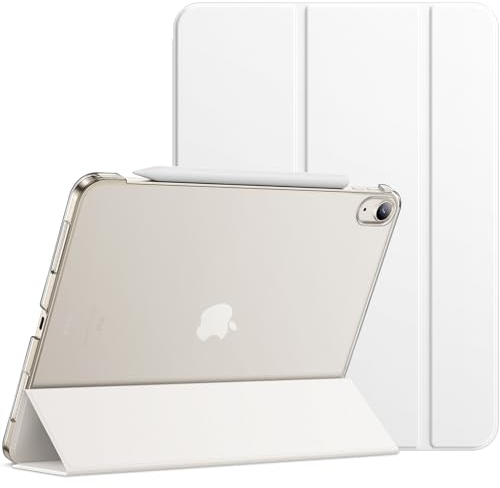 JETech Hülle für iPad Air 11 Zoll M3/M2 (2025/2024), iPad Air 5./4. Generation 2022/2020 10,9 Zoll, Abdeckung mit Auto Schlafen/Wachen (Weiß)