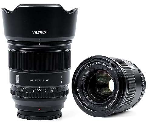 VILTROX 27mm F/1.2 Pro XF Large Aperture Prime Lens for Fuji X Mount X-T30 X-T4 X-E4 X-Pro3 X-T200 X-S10 (Auto Focus, STM, APS-C) Black