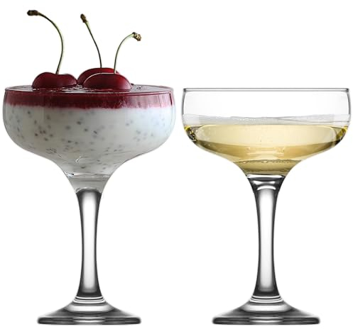 LAV Copas de Champán Coupé, 6 unidades, 100% SIN PLOMO Aptas para lavavajillas, Copas Martini Cóctel, Copas de Champán, copas de cóctel, copas de coctel, copas de coctel, Copas Flauta