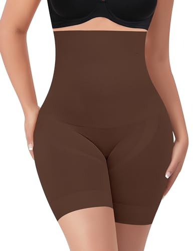 YARRCO Höschen für Damen, Bauchweggürtel, Schlankheitsgürtel, Shapewear, Postpartum, hohe Taille, unsichtbar, nahtlos, Bauchkontrolle, Shapewear, braun, 38