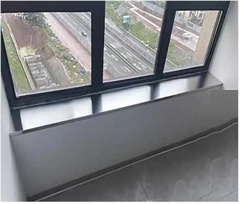 Fensterbank Gewerbliche Küche Fensterbankschutzgitter Edelstahl, 10 12 15 18 20 25cm Breit, Innen Und Außen Fensterbrett Für Beton/Zement/Fliesenschwellen ( Color : W 18cm/7in , Size : 155cm/61in )