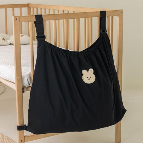 Einkaufstaschen,Kinderwagen-Aufbewahrungstasche, großer Stauraum, Hängetasche für Flaschen und Wasserbecher,Compatible with Kinderwagen & Autositz,Aufbewahrungstasche aus Polyester. (Schwarz)
