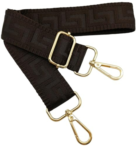 Justerbar axelrem för väskor, flerfärgad, väskremmar för byte, väskrem bred med karbinhake guld, 80-130 cm bärrem, väska för kvinnor, axelrem, handväska, 3,8 cm, 013, Mörk curry, 3.8cm