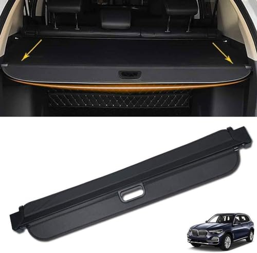 LUlude Cubierta De Carga Retráctil para Maletero para BMW X5 E70 F15 2006-2018, Trasero Trunk Estante Paquetes Privacidad Cargo Protectora Cubierta