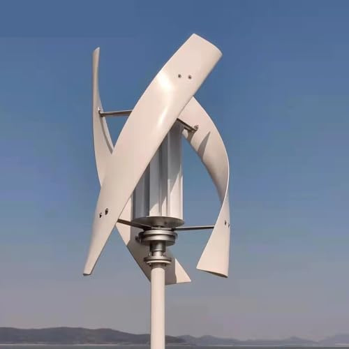 Turbina eólica de eje Vertical de 3KW y 5KW, Kit de turbina aerogeneradora doméstica de baja velocidad y poco ruido con 3 aspas Para el hogar, la granja, el alumbrado público y l(3KW Hybrid Control,12