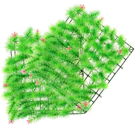 COLLBATH 2pcs Artificial Grass Plants Fake Aquarium Plants Plastic Lifelike Turf Mat Fish Tank Decorations for Underwater Scene