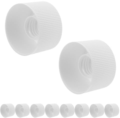FRCOLOR 100pcs Plastic Fine Thread Toothpaste Cap Screw-top Dispenser Cap for Bathroom Reusable for Emptying Toothpaste Tubes