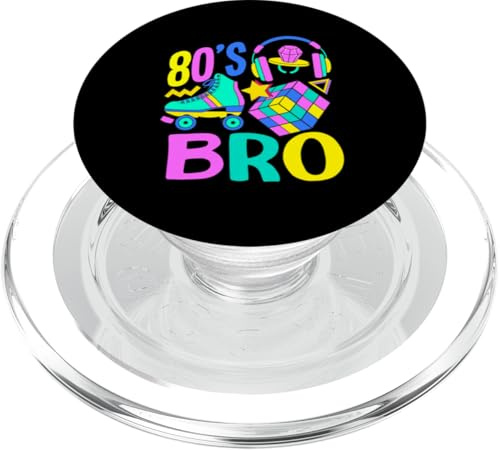 Skate à roulettes rétro Boombox Vintage, Retour aux années 80, Bro PopSockets PopGrip pour MagSafe